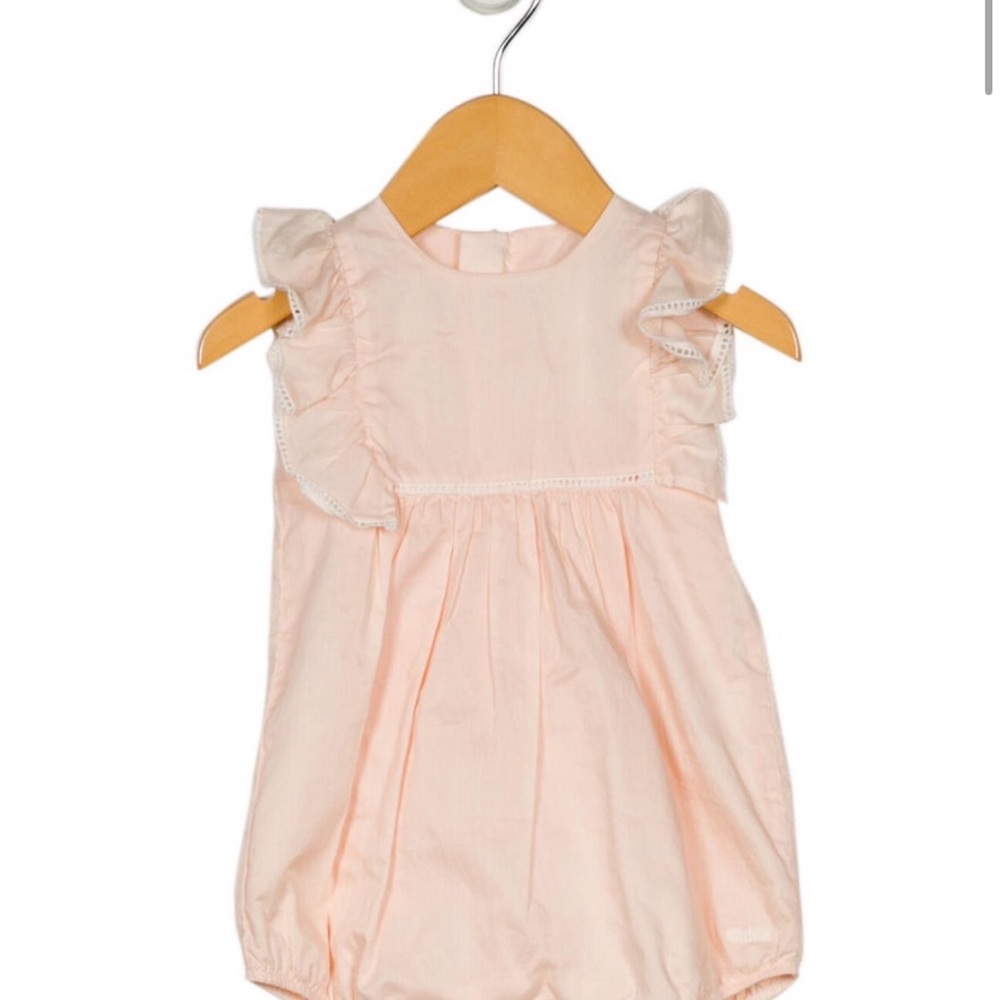 Chloe Pink Ruffled Baby Romper